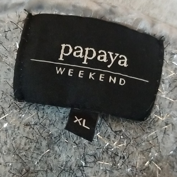 Papaya crew neck fuzzy cozy lurex sweater - Picture 6 of 7